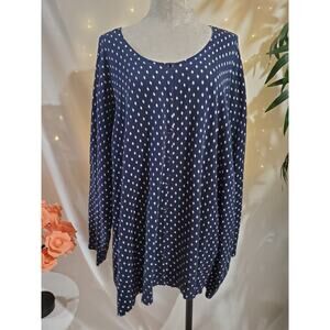 Catherines Diamond Knit Button Cardigan Sweater Womens Plus Size 5X 34/36W Blue
